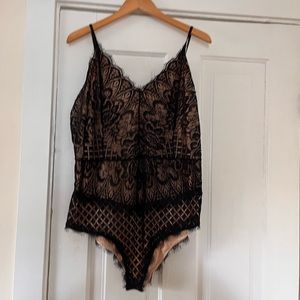 Black lace bodysuit